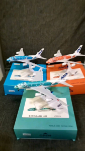 Flying Honu Kai Lani Ka La Diecast Model All Nippon Airways A380 Airbus Aircraft Airplane with Landing Gears and Display Stand 8 Inches