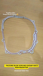 Packing blok kopling Non radiator (44C) Untuk viar/ kaisar 150cc
