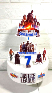 Justice League Cake Topper (High-quality Personalize Ready-to-use)