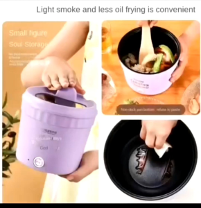 Panci listrik kaca serbaguna 1.2liter rice cooker mini penanak nasi panci mie