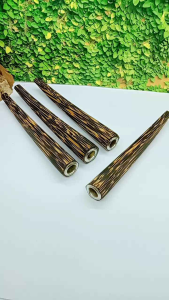 Sedotan once pipa kayu liwung hitam model segi enam R136