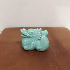 🇯🇵JAPAN SURPLUS Celadon Dragon Toothpick Holder