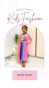 Gaun anak frozen pelangi