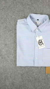 Kemeja Salur Pria Pendek Atasan Pria Katun Oxford Premium M-XXL