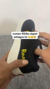 Sepatu Anak Bordir Karakter Pororo Umur 5-15 tahun Hitam Putih Size 28-37