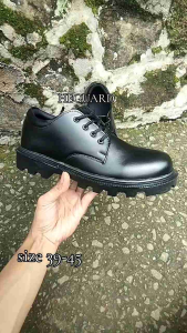 sepatu pdh pendek dop pantopel pria dinas kerja kantoran satpam security TNI POLRI Sepatu Kulit Pu Bertali Sepatu Pria Model Formal - Lazada