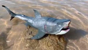 Đồ chơi mô hình cá mập Megalodon - Hàm có thể đóng mở được