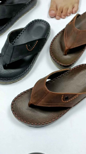 Dép Kẹp Nam Da bò  Dép Xỏ Ngón Nam Cao Cấp  Dép Tông Lào Da Bò Thời Trang Trẻ May Thủ Công