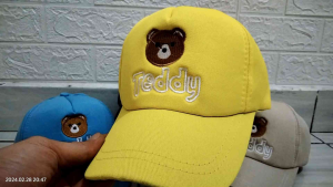 TOPI ANAK MOTIP BERUANG TEDDY / TOPI ANAK LAKI-LAKI