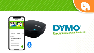 DYMO LetraTag 200B Bluetooth Label Maker | Compact Label Printer | Connects Through Bluetooth Wireless Technology to iOS and Android incl 1 White Paper Label Tape