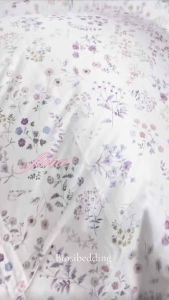 Sprei Serat Bamboo Sutra Original Motif Bunga Garis Abstrak Minimalis - Sutra 60s Custom Semua Size King Queen Single - Sprei Duvet Quilt cover - Sprei Bedcover Sutra Ready Stok Quilt Duvet Cover