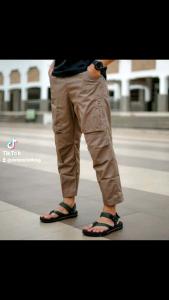 Celana Sirwal Cargo/ Celana Cingkrang / Bawahan Muslim Pria Modern