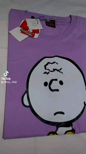 T-shirt Casual ZR Charlie Brown Kaos Lengan Pendek Kaos Oblong Katun Combed 24s
