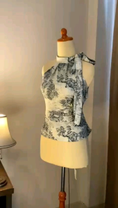 atasan wanita halter top casual katun Premium