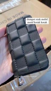 Dompet STNK Gantungan Kunci Mobil motif kotak kotak