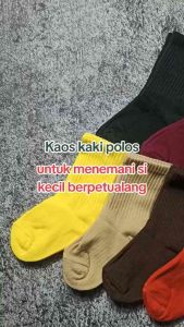 Kaos Kaki Anak Polos Basic Oldschool Skate Panjang 1-6 Tahun