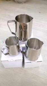 Cốc - Ca đánh sữa inox có mỏ có vạch định lượng đủ size (350ml - 1500ml)