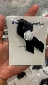 ใหม่ เข็มกลัดริบบิ้นไว้อาลัย ริบบิ้นโบว์ไว้ทุกข์ ริบบิ้นดำพร้อมเข็มกลัดติดเสื้อ เข็มกลัดริบบิ้นไว้อาลัย หลายแบบ คุณภาพดี