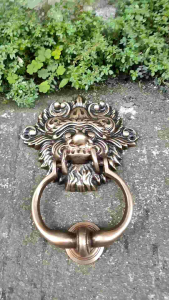 Ketukan Pintu Kuningan Antik Motif Barong 08 Antik 1 pcs