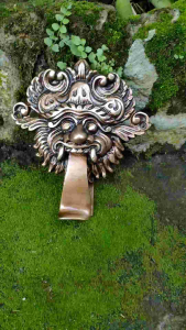 Ketukan Pintu Kuningan Antik Motif Barong 07 Antik 1 pcs