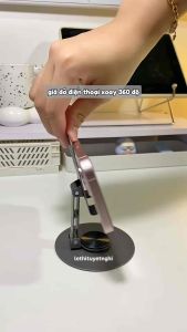 Giá Đỡ Điện Thoại Máy Tính Bảng Xoay 360 Hợp Kim Nhôm Chịu Lực Chắc Chắn Có Thể Gấp Gọn