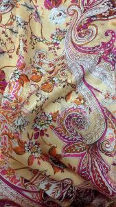 65cm x 1m5 vải lụa gấm xước mềm mát có giản may áo lẻ đồ bộ váy bé (X13)