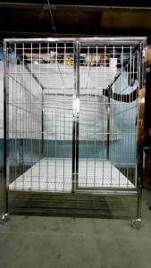 3×3×4 1door heavy duty stainless dog cage..