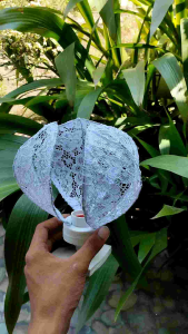 KELOPAK BUNGA / CUP BUNGA LAMPU HIAS MODEL TULIP BAHAN KAIN BRUKAT + FITINGAN