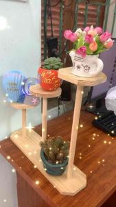 Kệ Gỗ Decor Trang Trí Để Bàn Học Bàn Làm Việc Kệ Để Chậu Cây Mini kích thước 40x40x12 cm