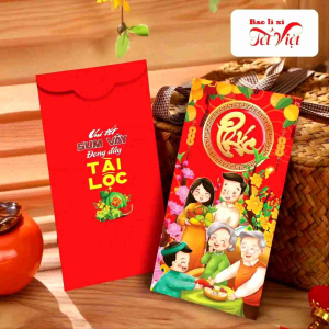 1 set (10 tờ) bao lì xì Tết gia đình đoàn viên 2026