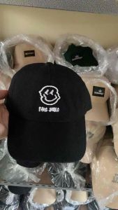 Topi Baseball Caps Distro Pria Bordir Fake Smile