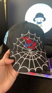 Topi Anak Bordir Spiderman keren - Baseball Cap Anak Laki-laki Spiderman - Bahan Katun Drill Aman (3-10 Tahun) - Motif Bordir Spiderman - Stelan Adjustable - Merah-Hitam (REAL PICT) - Happy Shopping