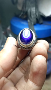 Batu cincin natural diamond kecubung berazil