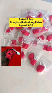 COD PAKET 5 PCS BUNGKUS PELINDUNG PATUK AYAM LAGA | TUTUP PARUH/MULUT HEWAN AYAM ADUAN