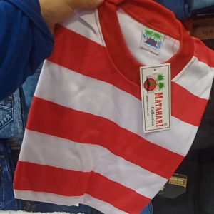 Kaos Madura Kaos Sakera Dewasa Merah Putih Baju Lorek/Baju Sakera Anak Dewasa Katun 24S