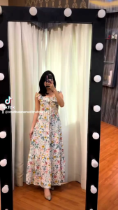 FLORIDA MAXI DRESS BUNGA BAHAN RAYON / RAYON MAXI DRESS