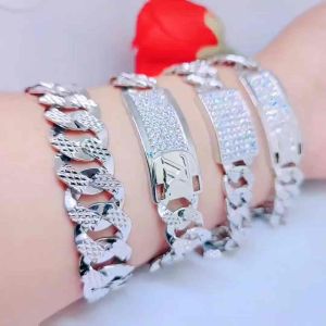 Gelang Rantai Silverr Wanita Dewasa Premium Tidak Mudah Luntur Lapis Emas