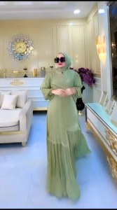 REALPICT COD DRESS SABRINA FREE FASMINA BY SITI ASOPUROH BAHAN FULL SHIMMER MIX BRUKAT TILE LD 110 PB 140 TERBARU TERMURAH BEST SELLER TANGAN PERTAMA KONVEKSI GAMIS PESTA / KONDANGAN PREMIUM