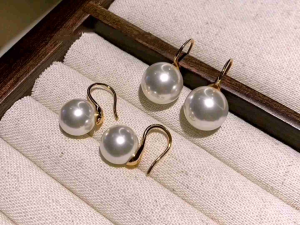 DaVee | Pearl earrings 925 silver needle sterling silver gold played Vintage high gloss faux pearl earrings high heels ear hook faux pearl stud drop earrings