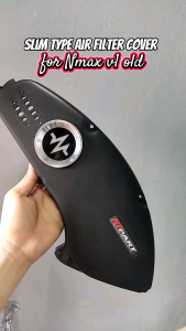BOX SLIMS N MAX - OLD air filter cover with sticker for Nmax V1. Black with red accents. Oxygen booster. NF PART.