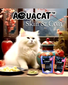 AQUACAT BOX 12 Pcs makanan kucing basah wet food pouch 90GR(85gr + 6%)