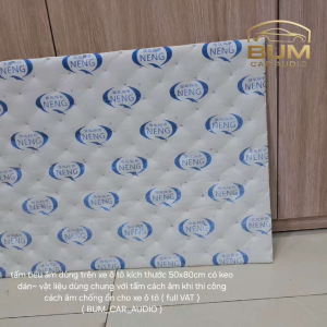 Tấm tiêu âm dùng trên xe ô tô kích thước 50x80cm có keo dán vật liệu dùng chung với tấm cách âm khi thi công cách âm chống ồn cho xe ô tô (full VAT) (BUM_CAR_AUDIO)