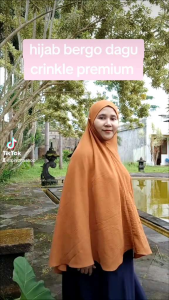 Hijab dagu tali crincle airflow premium XXL