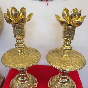 Đôi chân nến bằng đồng cao 40cm
