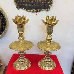 Đôi chân nến bằng đồng cao 37cm