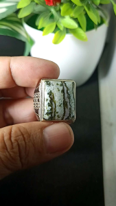 Cincin Batu Akik Motif Antik Unik Klasik Natural Real Picture