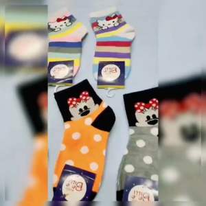 KAOS KAKI DISNEY / KAOS KAKI CEWEK / KAOS KAKI ANAK 8 - 12 TAHUN / KAOS KAKI REMAJA / KAOS KAKI KARAKTER MINNIE HELLOKITY / YOUTH SOCKS / MK9866
