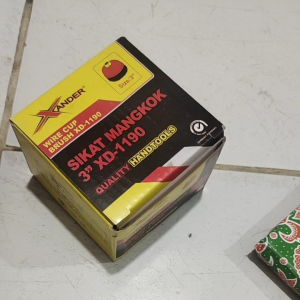 SIKAT MANGKOK BAJA 3 inch XANDER ORIGINAL SIKAT MANGKOK CUP BRUSH