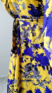 98850 SAHARA V NECK DRESS – DRESS VINTAGE – DRESS RETRO – DRESS BUNGA – MAXI DRESS FLOWER – FASHION IMPORT MURAH – FASHION GOOD QUALITY – OOTD