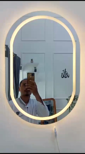 Cermin aesthetic kapsul Ring kaca dinding wastafel kamar mandi aesthetic mirror Cermin Tata Ruang Modern Cermin Desain Unik - Lazada